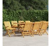 Chaises de jardin pliantes lot de 8 61x67x90cm bois massif teck3155057