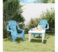 vidaXL Chaises de jardin pour enfants lot de 2 bleu 37x34x44 cm PP 364739