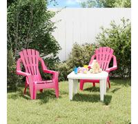 Vidaxl Chaises De Jardin Pour Enfants Lot De 2 Rose 37x34x44 Cm Pp