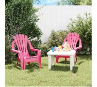 vidaXL Chaises de jardin pour enfants lot de 2 rose 37x34x44 cm PP 364741