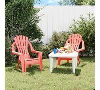 vidaXL Chaises de jardin pour enfants lot de 2 rouge 37x34x44 cm PP364738 Rouge G