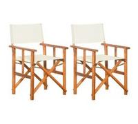 vidaXL Chaises de metteur en scène 2 pcs en bois massif d'acacia