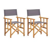 Vidaxl Chaises De Metteur En Scène Lot De 2 Bois Massif D'acacia