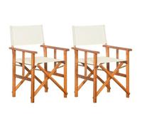 vidaXL Chaises de metteur en scène 2 pcs en bois massif d'acacia