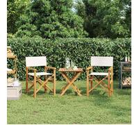 vidaXL Chaises de metteur en scène pliantes lot de 2 Bois teck massif 4008512