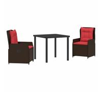 vidaXL Chaises de Patio inclinables 2 pièces, Marron en PE Rattan. Mobilier d'extérieur avec Cadre en Acier, sièges Confortables et réglables. Idéal pour Le canapé, l'ensemble de Jardin ou la terrass