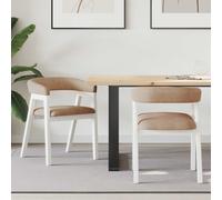 vidaXL Chaises de salle à manger 2 pcs Blanc 54 x 57 x 73 cm