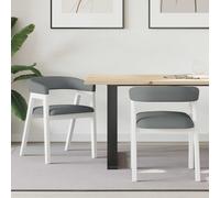 vidaXL Chaises de salle à manger 2 pcs Blanc 54 x 57 x 73 cm
