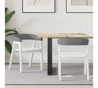 vidaXL Chaises de salle à manger 2 pcs Blanc 54 x 57 x 73 cm