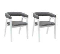 vidaXL Chaises de Salle à Manger 2 pcs Blanc 54 x 57 x 73 cm, Salle à Manger, Moderne, Durable, Designs Fonctionnels pour Espaces Contemporains, pour Rassemblements Familliaux et Réceptions d'Invités