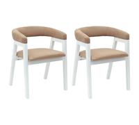 vidaXL Chaises de Salle à Manger 2 pcs Blanc 54 x 57 x 73 cm, Salle à Manger, Moderne, Durable, Designs Fonctionnels pour Espaces Contemporains, pour Rassemblements Familliaux et Réceptions d'Invités