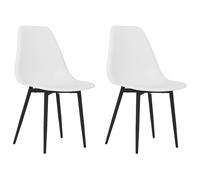 Vidaxl Chaises De Salle À Manger 2 Pcs Blanc Pp Blanc