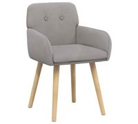 vidaXL Chaises de Salle à Manger 2 pcs Bou ris Clair, Chaises de Salle à Manger élégantes, Assise Ergonomique, Tissu en Poly, Bois renforcé, Coussins en Mousse, mobilier intérieur Chic
