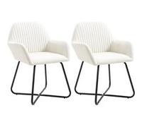 2x Chaises de Salle à Manger Gris Clair Tissu Cuisine Dîner Repas Salon vidaXL