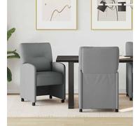 vidaXL Chaises de salle à manger 2 pcs Gris clair 57 x 67 x 95 cm