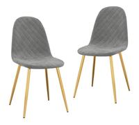vidaXL Chaises de salle à manger 2 pcs Gris clair Velours