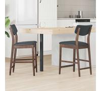 vidaXL Chaises de salle à manger 2 pcs Marron Clair 48 x 49 x 95 cm