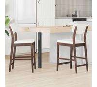 vidaXL Chaises de Salle à Manger 2 pcs Marron Clair 48 x 49 x 95 cm, Options de Table Chic et durables pour des Repas Modernes en Famille ou Entre Amis.