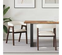 vidaXL Chaises de salle à manger 2 pcs Marron Clair 54 x 57 x 73 cm, Salle à Manger, Moderne, Durable, Designs Fonctionnels pour Espaces Contemporains, pour Rassemblements Familliaux et Réceptions d'I