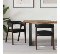 vidaXL Chaises de salle à manger 2 pcs Marron Clair 54 x 57 x 73 cm