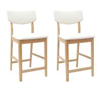 vidaXL Chaises de Salle à Manger 2 pcs Naturel 48 x 49 x 95 cm, Options de Table Chic et durables pour des Repas Modernes en Famille ou Entre Amis.