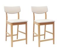 vidaXL Chaises de Salle à Manger 2 pcs Naturel 48 x 49 x 95 cm, Options de Table Chic et durables pour des Repas Modernes en Famille ou Entre Amis.