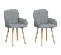 vidaXL Chaises de Salle à Manger 2 pcs Tissu Gris Clair, Chaises de Salle à Manger Modernes, Meubles stylés, sièges Confortables, Pratiques et ergonomiques pour Votre Espace
