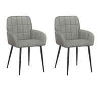 vidaXL Chaises de Salle à Manger 2 pcs Velours (V) Gris Clair, Chaises de Salle à Manger élégantes, assises en Velours Modernes, Meubles Fonctionnels stylés pour la déco intérieure