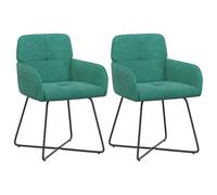 vidaXL Chaises de Salle à Manger 2 pcs Velours (V) Turquoise, Chaises de Salle à Manger Modernes, élégantes en Velours, Confortables pour Maisons contemporaines, Design Minimaliste