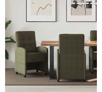 vidaXL Chaises de salle à manger 2 pcs Vert armée 57 x 67 x 98 cm