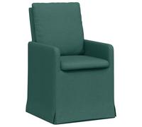 vidaXL Chaises de Salle à Manger 2 pcs Vert foncé 57 x 67 x 98 cm, Chaise Moderne, Ergonomique avec roulettes, Confort pour dîner en Famille, Essentiel déco à la Maison