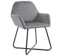 2x Chaises de Salle à Manger Noir Velours Siège de Cuisine Repas Dîner vidaXL