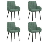 vidaXL Chaises de Salle à Manger 4 pcs Velours (V) Vert Mer, Chaises de Salle à Manger élégantes, assises en Velours Modernes, Meubles Fonctionnels stylés pour la déco intérieure