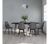 Vidaxl Chaises De Salle À Manger 6 Pcs Gris Pp Gris