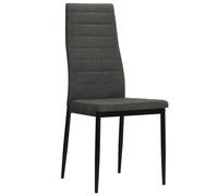 vidaXL Chaises de salle à manger 6 pcs. Tissu gris foncé