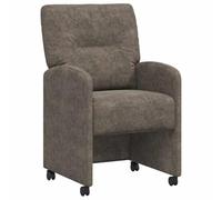 vidaXL Chaises de Salle à Manger avec Roues 2 pc Simili Cuir suédé