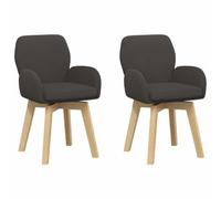 vidaXL Chaises de Salle à Manger pivotantes 2 pcs Bou ris foncé, Chaises pivotantes Modernes pour Repas, sièges d'intérieur en Tissu Polyester, Meubles stylés et Confortables