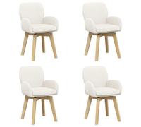 vidaXL Chaises de Salle à Manger pivotantes 4 pcs Bou rème, Chaises pivotantes Modernes pour Repas, sièges d'intérieur en Tissu Polyester, Meubles stylés et Confortables