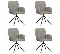 vidaXL Chaises de Salle à Manger pivotantes 4 pcs Simili Daim, Chaise de Salle à Manger Moderne, siège pivotant, Design Ergonomique, intérieur Confortable, Cadre en métal