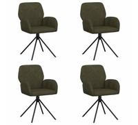 vidaXL Chaises de Salle à Manger pivotantes 4 pcs Simili Daim, Chaise de Salle à Manger Moderne, siège pivotant, Design Ergonomique, intérieur Confortable, Cadre en métal