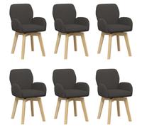 vidaXL Chaises de Salle à Manger pivotantes 6 pcs Bou ris foncé, Chaises pivotantes Modernes pour Repas, sièges d'intérieur en Tissu Polyester, Meubles stylés et Confortables