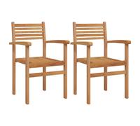 Vidaxl Chaises Empilables De Jardin 2 Pcs Marron 55,5 X 55,5 X 90 Cm