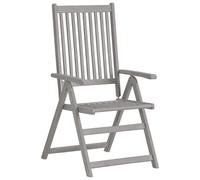 Chaises inclinables de jardin lot de 2 et coussins Bois acacia