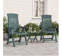 vidaXL Chaises inclinables de jardin 2 pcs vert PP 364711