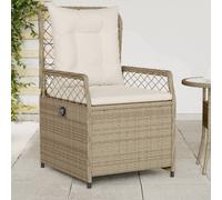 vidaXL Chaises inclinables de Jardin Lot de 2 Beige résine tressée, Fauteuil de Jardin inclinable, Fauteuil inclinable de Jardin, Chaise inclinable d'extérieur