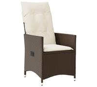 vidaXL Chaises inclinables de Jardin Lot de 2 et Coussins Marron rotin, Fauteuil de Jardin inclinable, Fauteuil inclinable de Jardin, Chaise inclinable d'extérieur