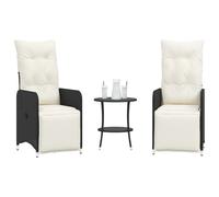 Vidaxl Chaises Inclinables De Jardin Lot De 2 Et Table Résine Tressée