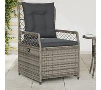 Vidaxl Chaises Inclinables De Jardin Lot De 2 Gris Résine Tressée