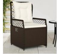 Chaises inclinables de jardin lot de 2 marron résine tressée, fauteuil de jardin inclinable, fauteuil inclinable de jardin, chaise inclinable