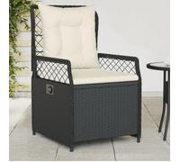 vidaXL Chaises inclinables de jardin lot de 2 noir résine tressée, fauteuil de jardin inclinable, fauteuil inclinable de 368661